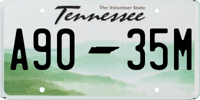 TN license plate A9035M