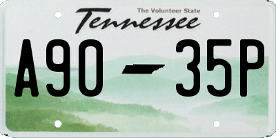 TN license plate A9035P