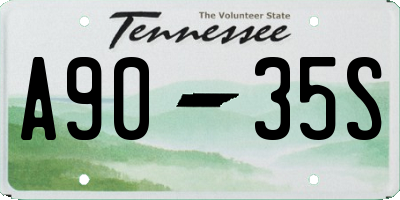 TN license plate A9035S
