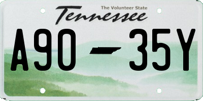 TN license plate A9035Y