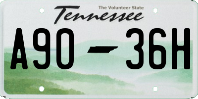 TN license plate A9036H