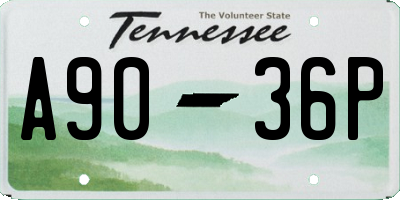 TN license plate A9036P
