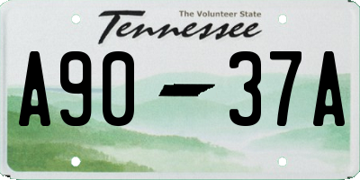 TN license plate A9037A