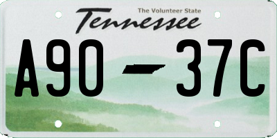 TN license plate A9037C