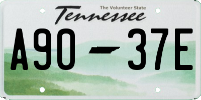 TN license plate A9037E