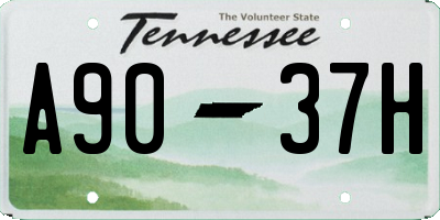 TN license plate A9037H