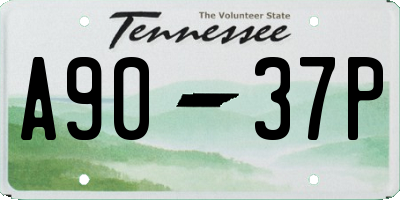 TN license plate A9037P