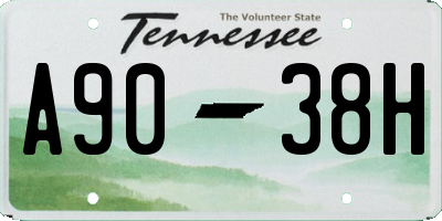 TN license plate A9038H