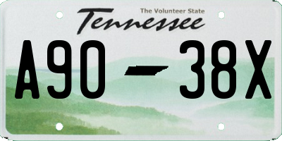 TN license plate A9038X