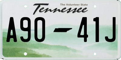 TN license plate A9041J