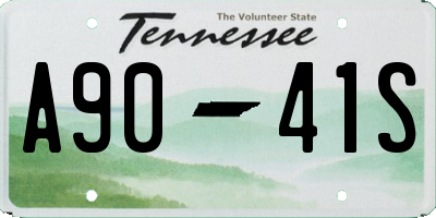 TN license plate A9041S