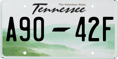 TN license plate A9042F