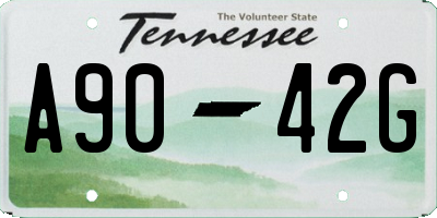 TN license plate A9042G