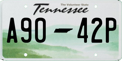 TN license plate A9042P