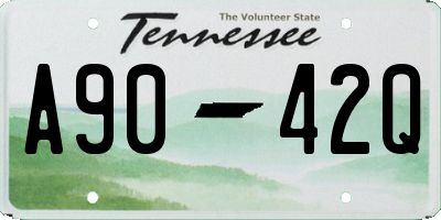 TN license plate A9042Q