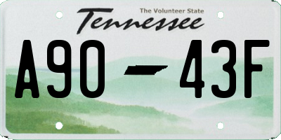 TN license plate A9043F