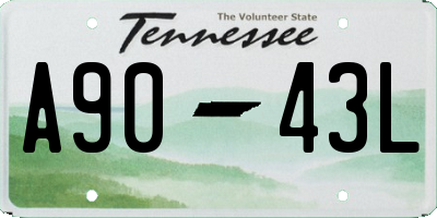 TN license plate A9043L