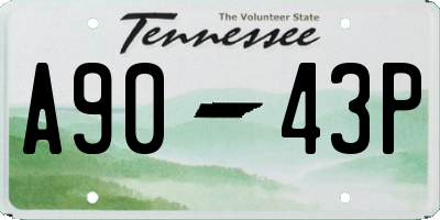 TN license plate A9043P