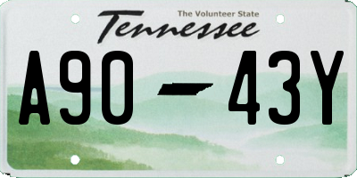 TN license plate A9043Y
