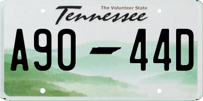 TN license plate A9044D