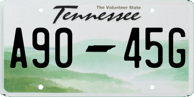 TN license plate A9045G