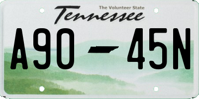 TN license plate A9045N
