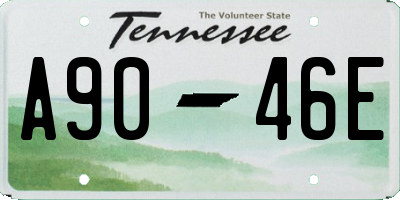 TN license plate A9046E