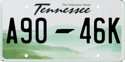 TN license plate A9046K