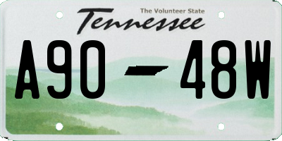 TN license plate A9048W