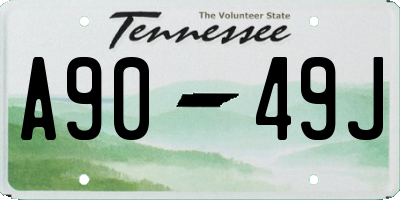 TN license plate A9049J