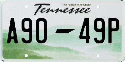 TN license plate A9049P