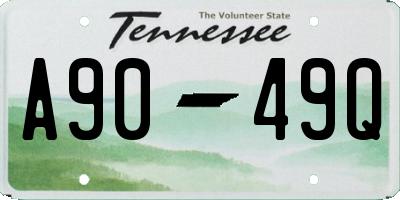 TN license plate A9049Q