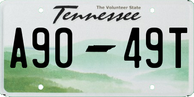 TN license plate A9049T