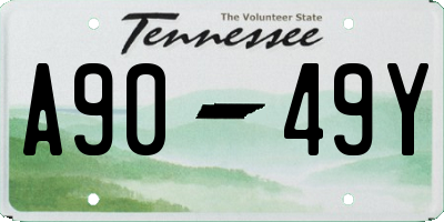 TN license plate A9049Y