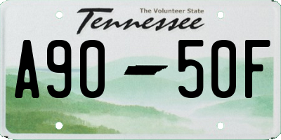 TN license plate A9050F