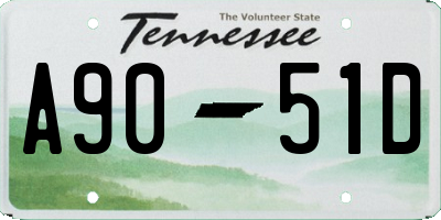 TN license plate A9051D