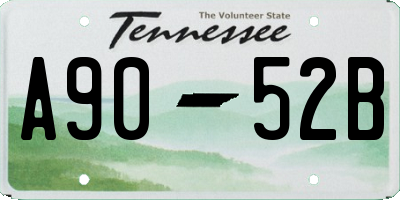 TN license plate A9052B