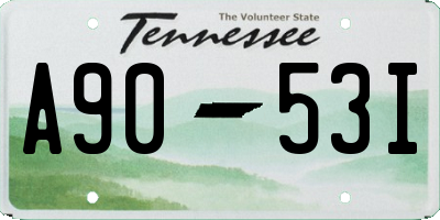 TN license plate A9053I