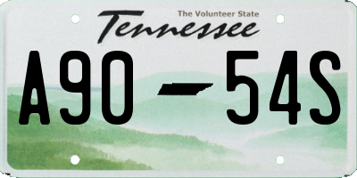 TN license plate A9054S