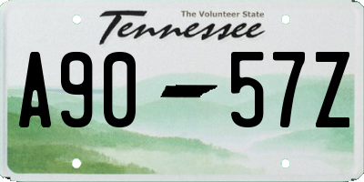 TN license plate A9057Z