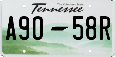 TN license plate A9058R