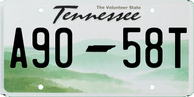 TN license plate A9058T