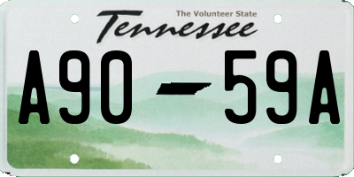 TN license plate A9059A