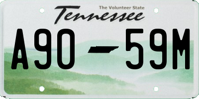 TN license plate A9059M