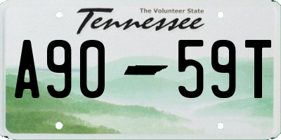 TN license plate A9059T