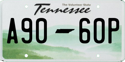 TN license plate A9060P