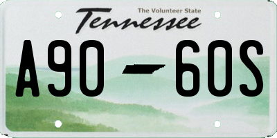TN license plate A9060S