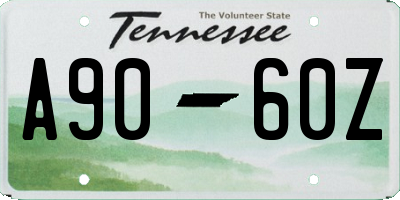 TN license plate A9060Z