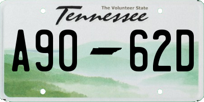 TN license plate A9062D