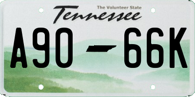 TN license plate A9066K